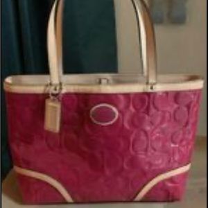 BN Coach Peyton Tote Embossed Patent Leather